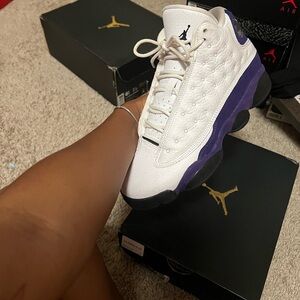 Jordan Kids Sneakers in White and Purple